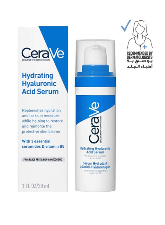 Hydrating Hyaluronic Acid Serum For Dry Skin White 30ml